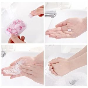  Portable and Dis-solvable Petal Soap